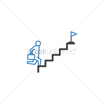 Businessman climbing staircase Businessman climbing staircase