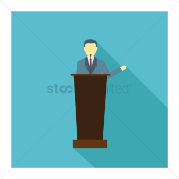 Businessman giving a speech Businessman giving a speech