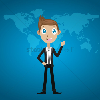 Businessman greeting someone Businessman greeting someone