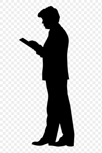 Businessman png silhouette, texting on phone | Free PNG - rawpixel