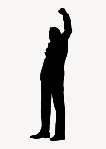 Businessman silhouette, raised fist, success | Free Vector - rawpixel Businessman silhouette, raised fist, success | Free Vector - rawpixel