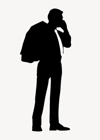 Businessman silhouette sticker, phone call | Free Vector - rawpixel Businessman silhouette sticker, phone call | Free Vector - rawpixel
