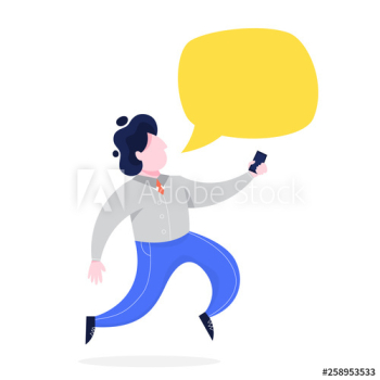 Businessman talk with a speech bubble Businessman talk with a speech bubble