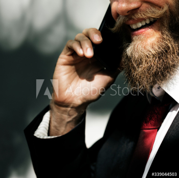 Businessman using mobile phone communication technology Businessman using mobile phone communication technology