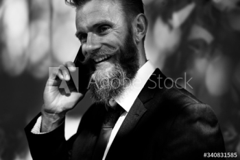 Businessman using mobile phone communication technology Businessman using mobile phone communication technology