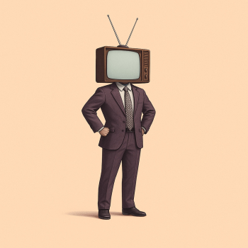 Businessman with a Vintage Television Head Businessman with a Vintage Television Head
