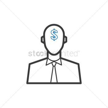Businessman with dollar symbol Businessman with dollar symbol