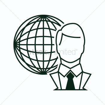 Businessman with globe