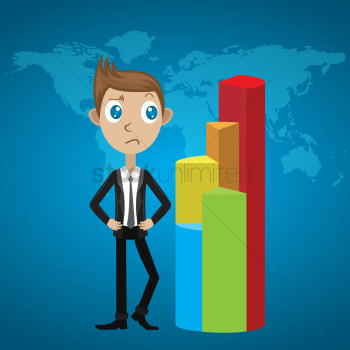 Businessman with graph Businessman with graph