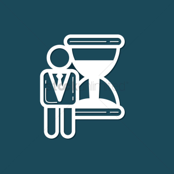 Businessman with hourglass Businessman with hourglass