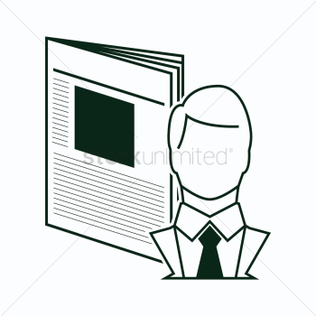 Businessman with newspaper Businessman with newspaper