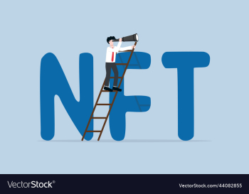 businessman with telescope climb up word nft businessman with telescope climb up word nft