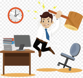 Businessperson Anger Illustration - An angry business man Businessperson Anger Illustration - An angry business man