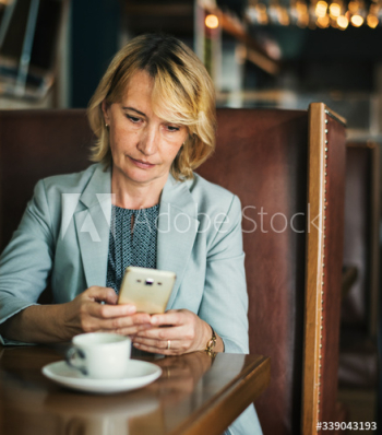 Businesswoman at a cafe Businesswoman at a cafe