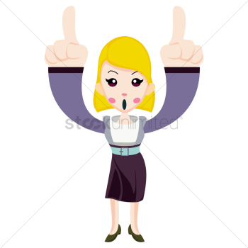 Businesswoman pointing upwards Businesswoman pointing upwards