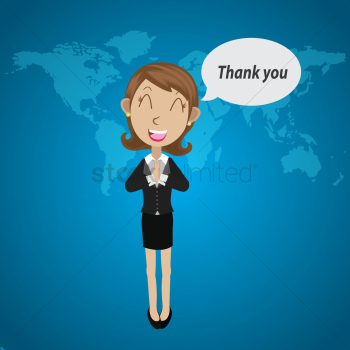 Businesswoman saying thank you Businesswoman saying thank you