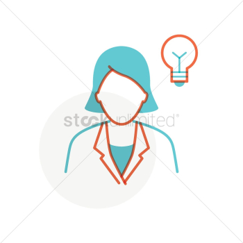 Businesswoman with bulb Businesswoman with bulb