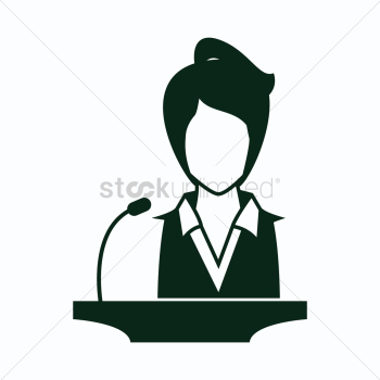 Businesswoman with microphone Businesswoman with microphone
