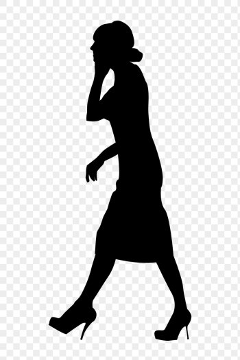 Businesswoman with phone png silhouette, | Free PNG - rawpixel