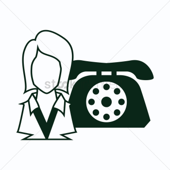 Businesswoman with telephone in the background Businesswoman with telephone in the background