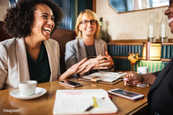 Businesswomen discussing and having fun | Free stock photo - 413146 Businesswomen discussing and having fun | Free stock photo - 413146