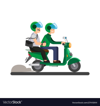 Bussiness man use online transportation icon vector image Bussiness man use online transportation icon vector image