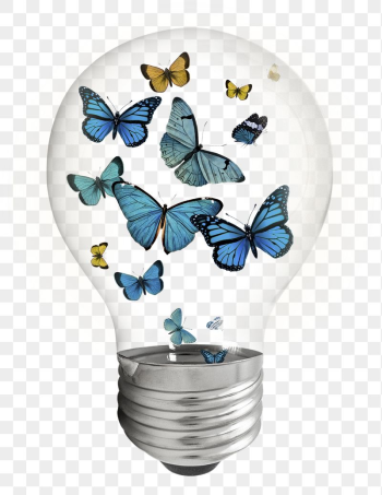 Butterflies bulb png sticker, insect, | Free PNG - rawpixel