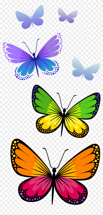 Butterflies Composition Png Clipart Image - Butterfly Clipart Png