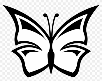 Butterfly Black And White Butterfly Clipart Black And - Flower Clipart Png Black And White