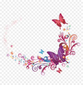 Butterfly effect - Butterfly pattern border Butterfly effect - Butterfly pattern border
