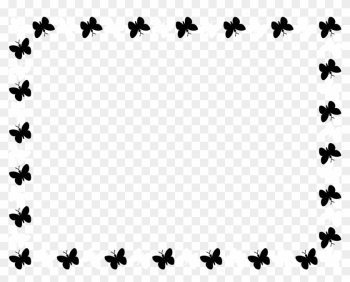 Butterfly Frame - Butterfly Border Clipart Black And White Butterfly Frame - Butterfly Border Clipart Black And White