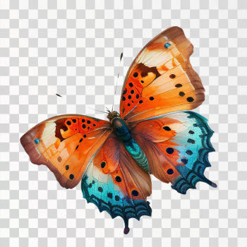 Butterfly PNG transparent, watercolor, no background