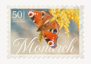 Butterfly postage stamp, animal collage | Free PSD - rawpixel Butterfly postage stamp, animal collage | Free PSD - rawpixel