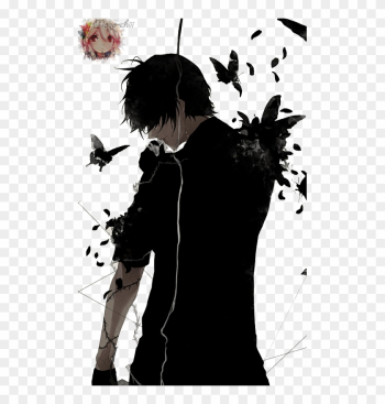 Butterfly, Render, And Anime Boy Image - Anime Boy Dark Render, HD ...