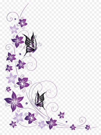 Butterfly Royalty-free Clip art - butterfly border 