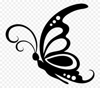 Butterfly Silhouette Stencil Clip art - butterfly png download ...