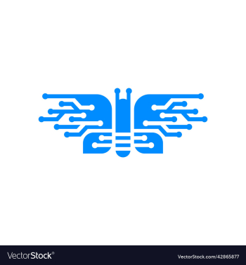butterfly tech logo icon butterfly tech logo icon