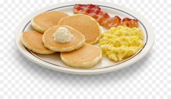 Buttermilk Pancake Bacon Scrambled eggs Ham - scrambled eggs Buttermilk Pancake Bacon Scrambled eggs Ham - scrambled eggs