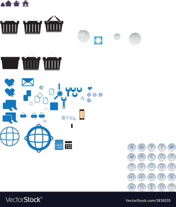 Button-set vector image Button-set vector image