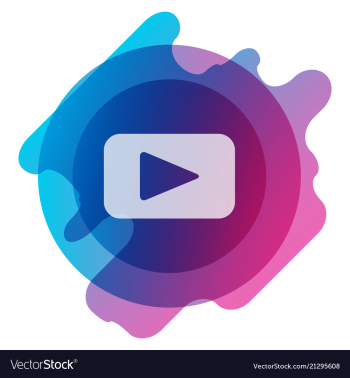Button video player social media youtube vector image Button video player social media youtube vector image