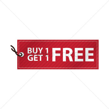 Buy one get one free tag Buy one get one free tag