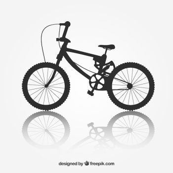 Bycicle silhouette bmx bike vector