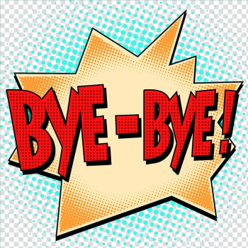 Bye-Bye! text illustration, Speech balloon Text Illustration, Spectrum tag goodbye transparent background PNG clipart