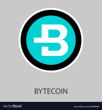 Bytecoin cryptocurrency virtual money symbol of vector image Bytecoin cryptocurrency virtual money symbol of vector image