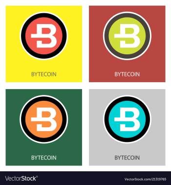 Bytecoin cryptocurrency virtual money symbol of vector image Bytecoin cryptocurrency virtual money symbol of vector image