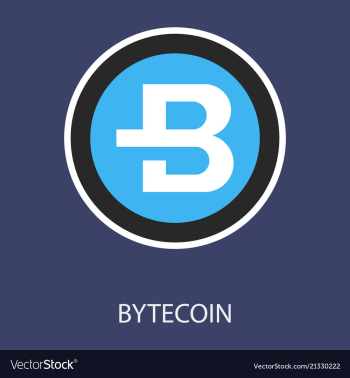 Bytecoin cryptocurrency virtual money symbol of vector image Bytecoin cryptocurrency virtual money symbol of vector image