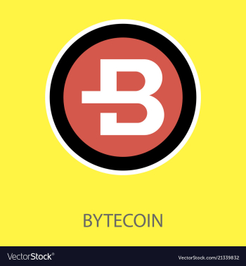Bytecoin cryptocurrency virtual money symbol of vector image Bytecoin cryptocurrency virtual money symbol of vector image