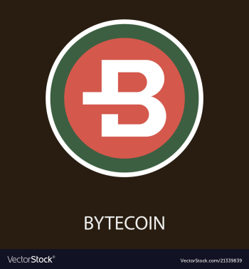 Bytecoin cryptocurrency virtual money symbol of vector image Bytecoin cryptocurrency virtual money symbol of vector image