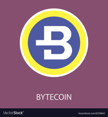 Bytecoin cryptocurrency virtual money symbol of vector image Bytecoin cryptocurrency virtual money symbol of vector image