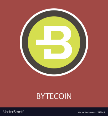 Bytecoin cryptocurrency virtual money symbol of vector image Bytecoin cryptocurrency virtual money symbol of vector image